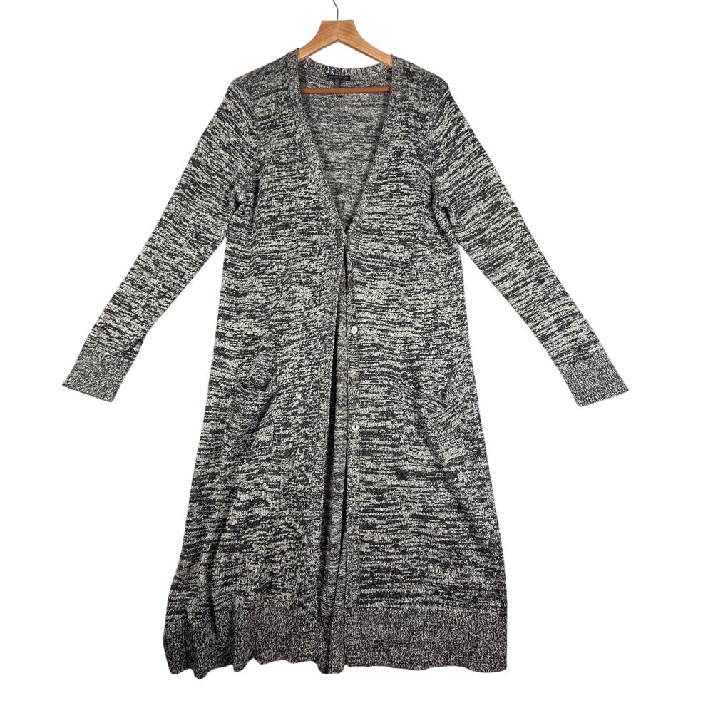 Eileen Fisher 100% Silk Duster Speckled Cardigan